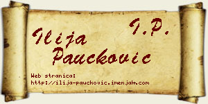 Ilija Paučković vizit kartica